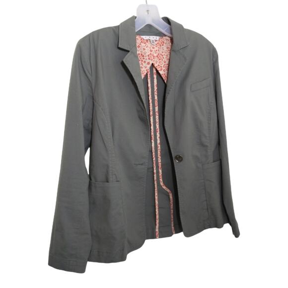 Cabi Blazer Women's Size XS Army Green One button 2 Pocket  Long Sleeve jacket - Picture 8 of 11